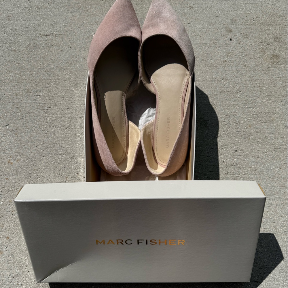 Marc Fisher Pink Ballet Flats with Pointed Toe original box size 8 “MFANNY” - Picture 2 of 12
